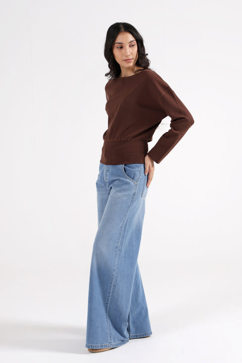 WAIST-FITTED KIMONO TOP