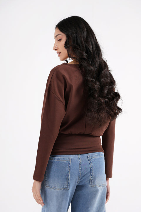 WAIST-FITTED KIMONO TOP