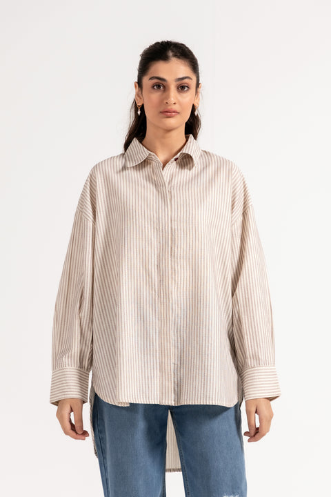 STRIPED BUTTON-DOWN SHIRT