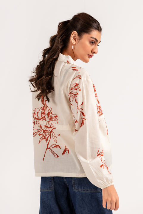 PRINTED PEPLUM TOP