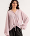 KNOTTED BUTTON-DOWN TOP