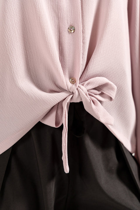 KNOTTED BUTTON-DOWN TOP