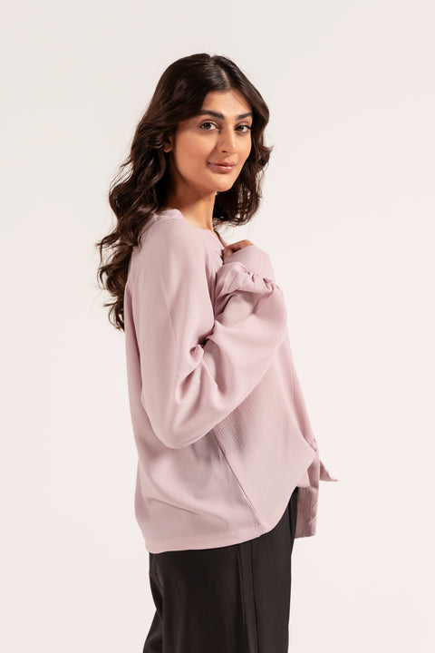 KNOTTED BUTTON-DOWN TOP