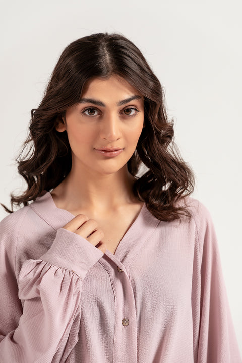 KNOTTED BUTTON-DOWN TOP