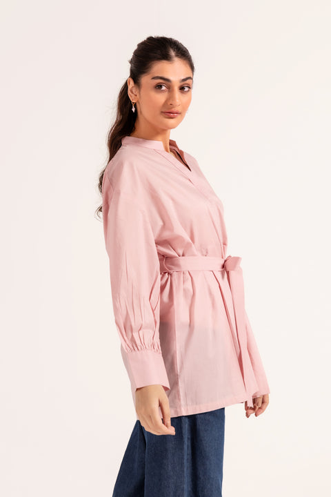 PLEATED PEPLUM TOP