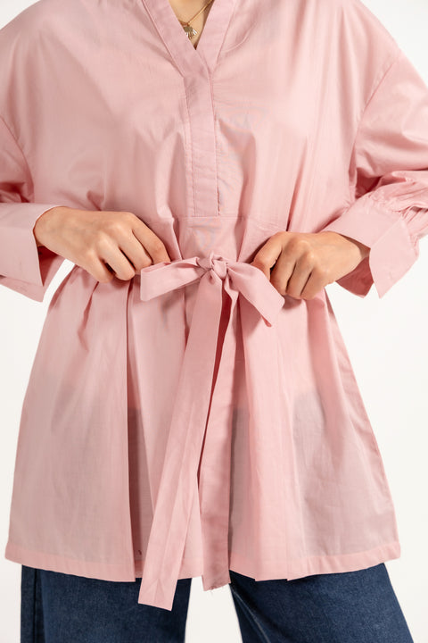 PLEATED PEPLUM TOP