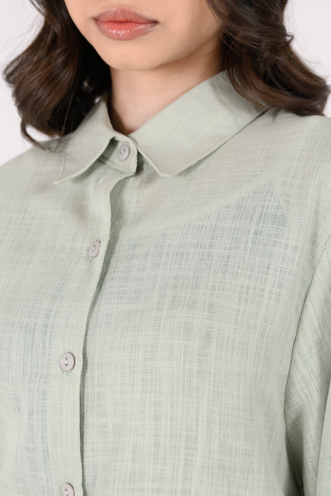 OVERSIZED BUTTON DOWN TOP