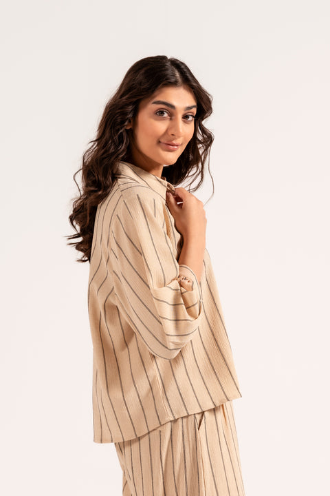 TEXTURED BUTTON DOWN TOP