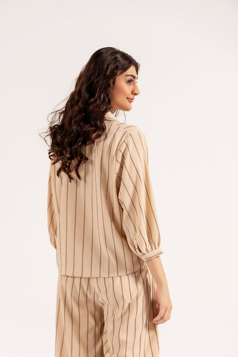 TEXTURED BUTTON DOWN TOP