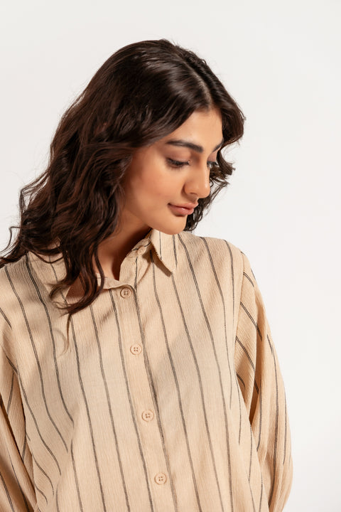 TEXTURED BUTTON DOWN TOP