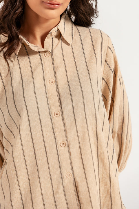TEXTURED BUTTON DOWN TOP