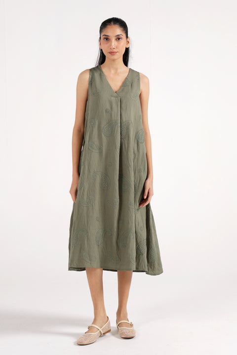 ALL-OVER EMBROIDERED DRESS