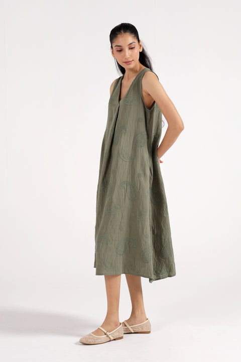 ALL-OVER EMBROIDERED DRESS