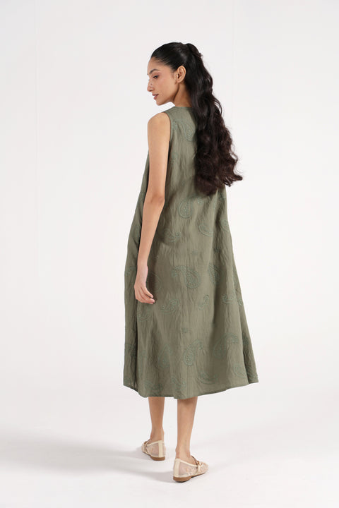 ALL-OVER EMBROIDERED DRESS