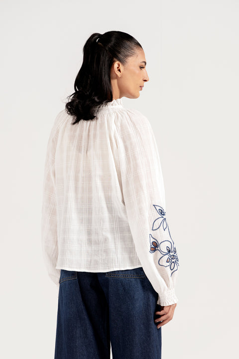 EMBROIDERED RAGLAN TOP