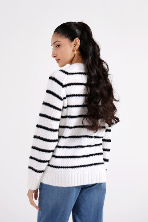TEXTURED STRIPED SWEATERS