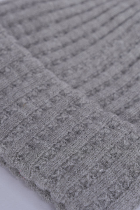 TEXTURED CHUNKY KNIT BEANIE