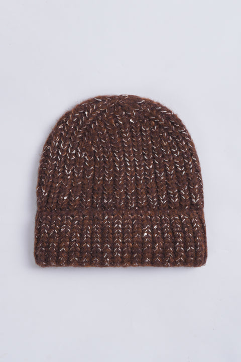 SEQUIN CHUNKY KNIT BEANIE