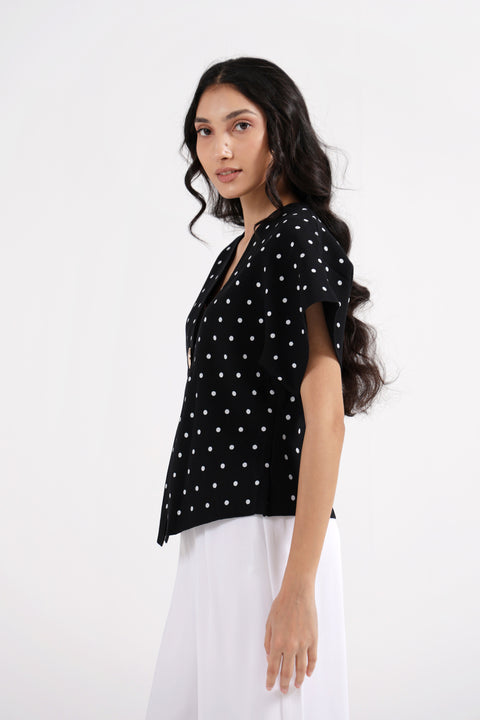 POLKA DOT KIMONO SWEATER