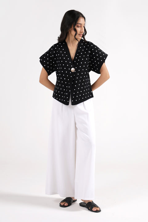 POLKA DOT KIMONO SWEATER