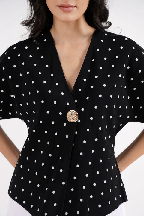 POLKA DOT KIMONO SWEATER