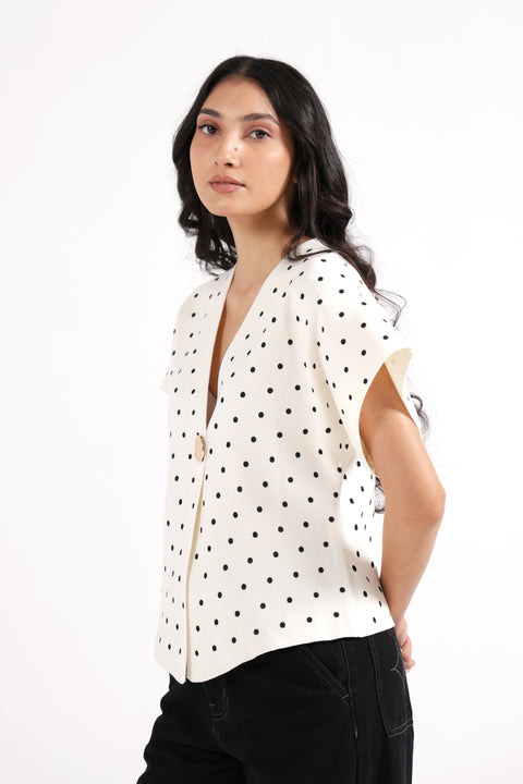 POLKA DOT KIMONO SWEATER