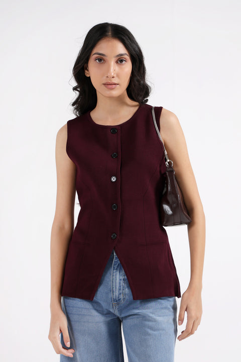 PANELLED SWEATER VEST