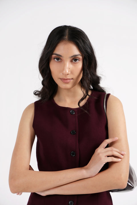 PANELLED SWEATER VEST