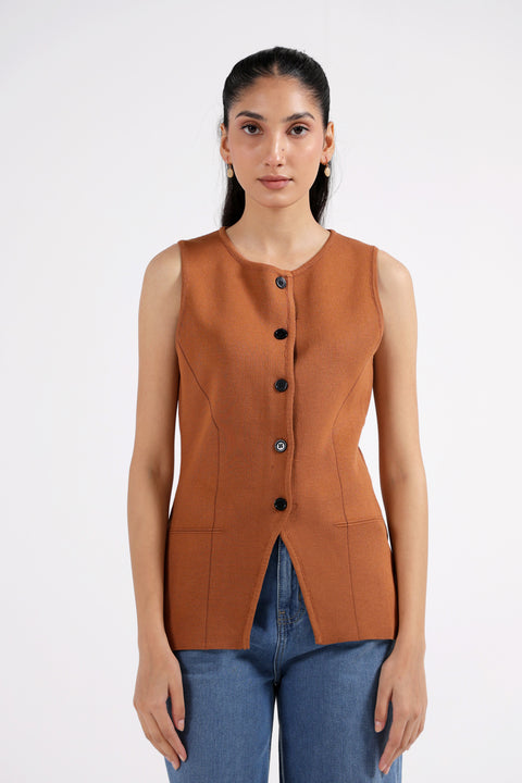 PANELLED SWEATER VEST