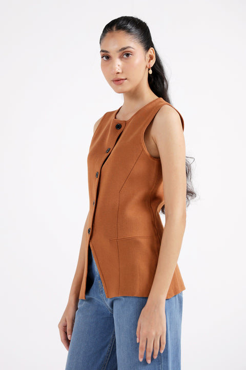 PANELLED SWEATER VEST