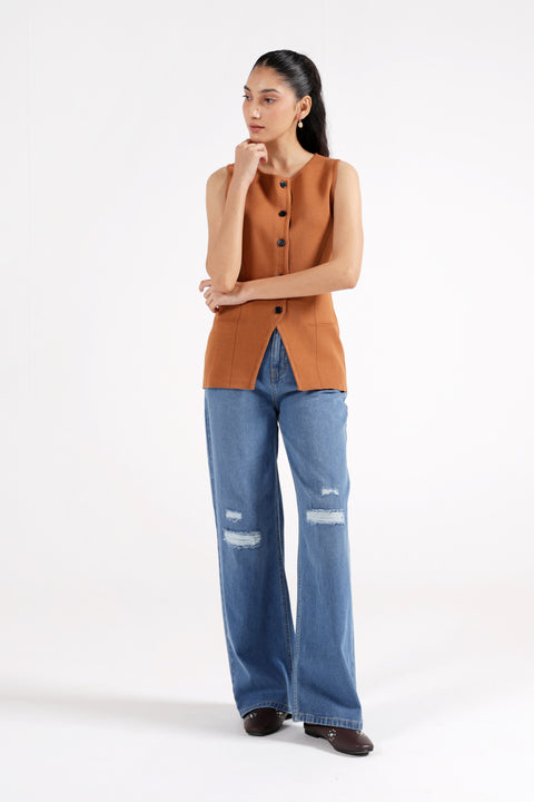 PANELLED SWEATER VEST