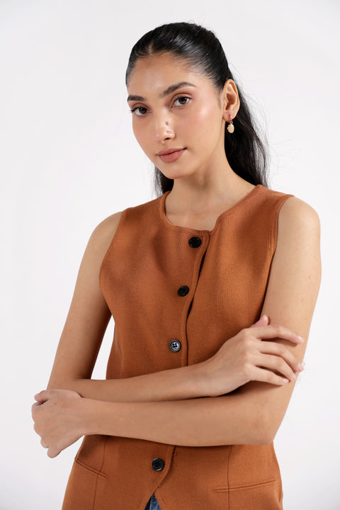 PANELLED SWEATER VEST