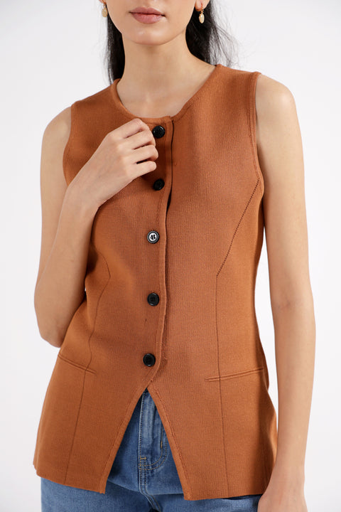 PANELLED SWEATER VEST