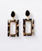 TORTOISE ACRYLIC DANGLE EARRINGS