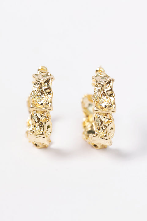 DENTED HOOP EARRINGS
