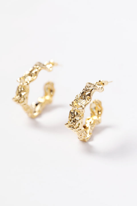 DENTED HOOP EARRINGS