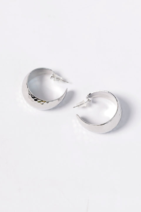 CHUNKY METAL HOOP EARRINGS