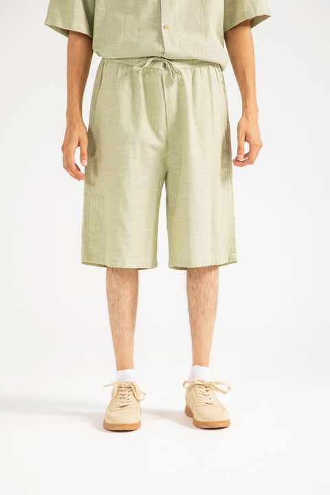 BAGGY FIT LINEN SHORTS