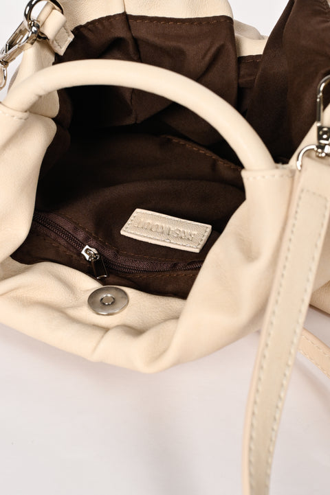 RUCHED TOP HANDLE BAG