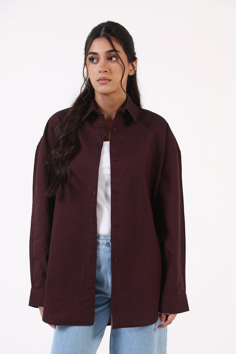 OVERSIZED BUTTON-DOWN TOP