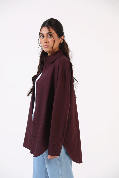 OVERSIZED BUTTON-DOWN TOP