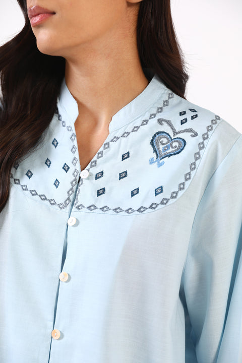 EMBROIDERED BUTTON-DOWN SHIRT
