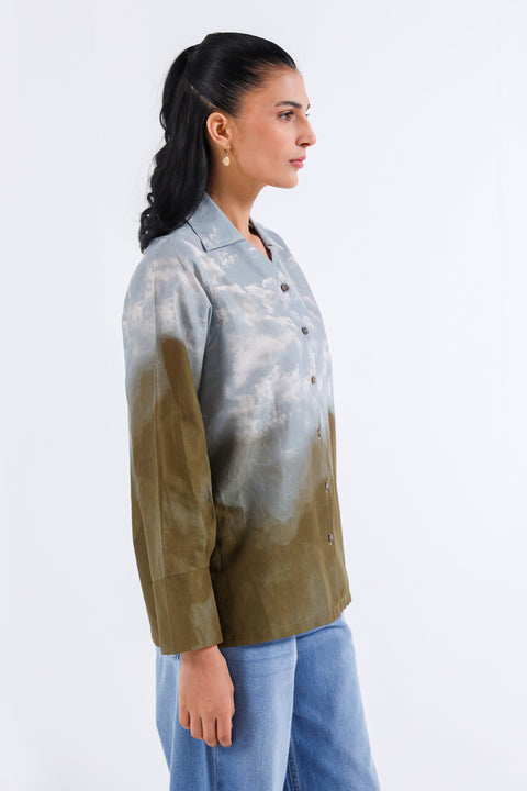 PRINTED BUTTON-DOWN SHIRT
