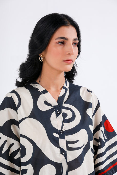 PRINTED BUTTON-DOWN SHIRT