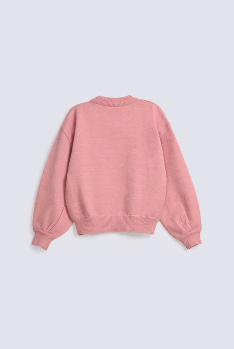 GIRLS SPECIAL YARN BEADED SWEATER