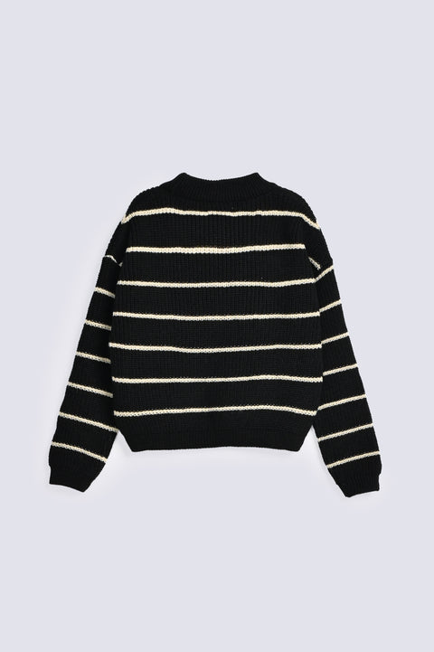 GIRLS BOXY STRIPERED SWEATERS