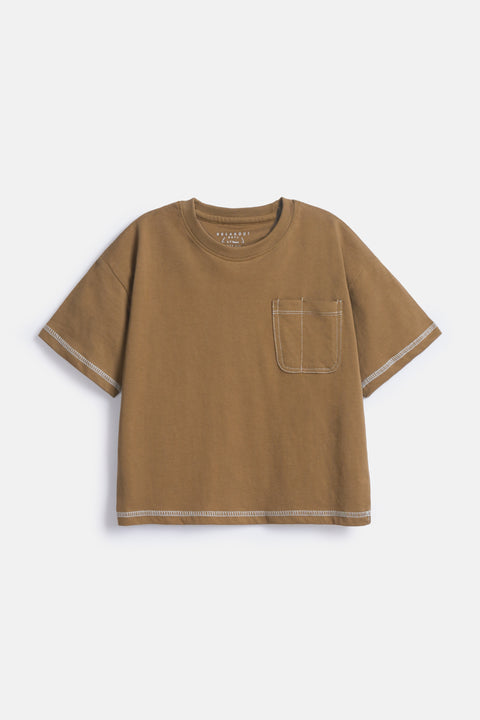 BOYS CONTRAST THREAD DETAIL TEE
