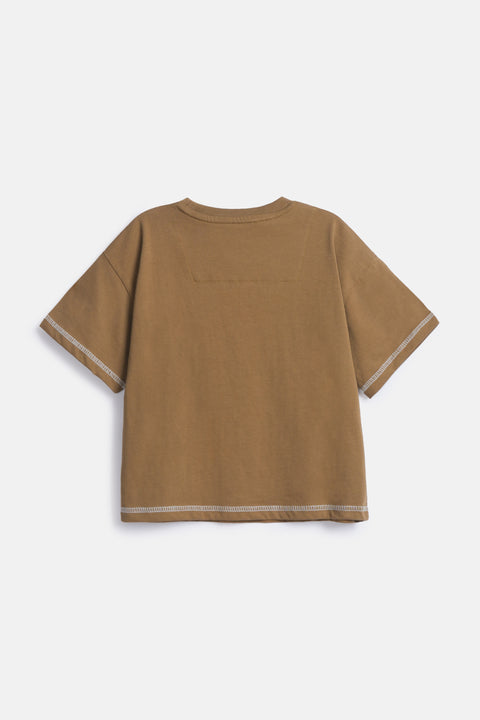 BOYS CONTRAST THREAD DETAIL TEE