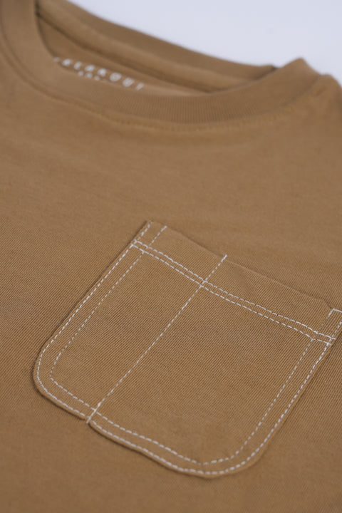BOYS CONTRAST THREAD DETAIL TEE