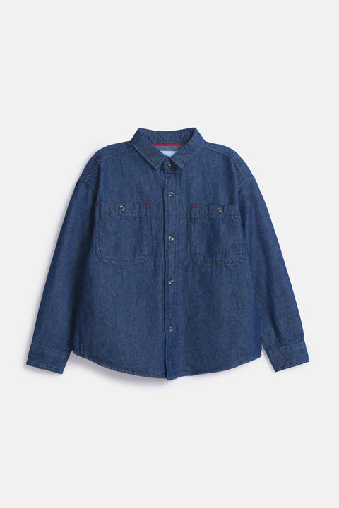 BOYS DENIM FULL SLEEVE SHIRT